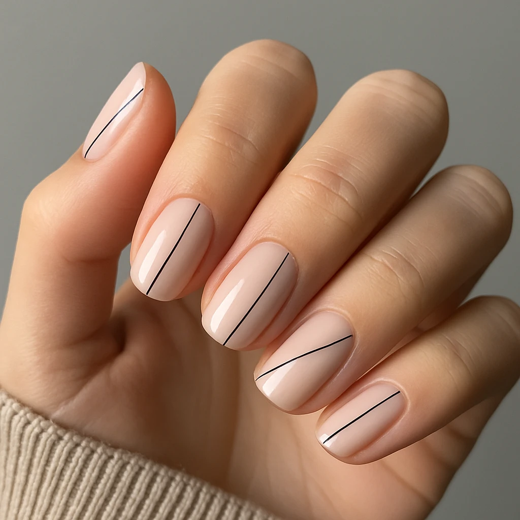 Минималистичный маникюр: нюд и геометрия — главный тренд 2025